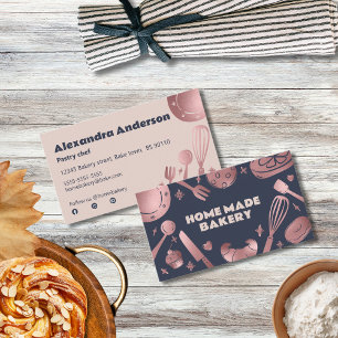 Rose Goldbackmittel Bäckerei Visitenkarte