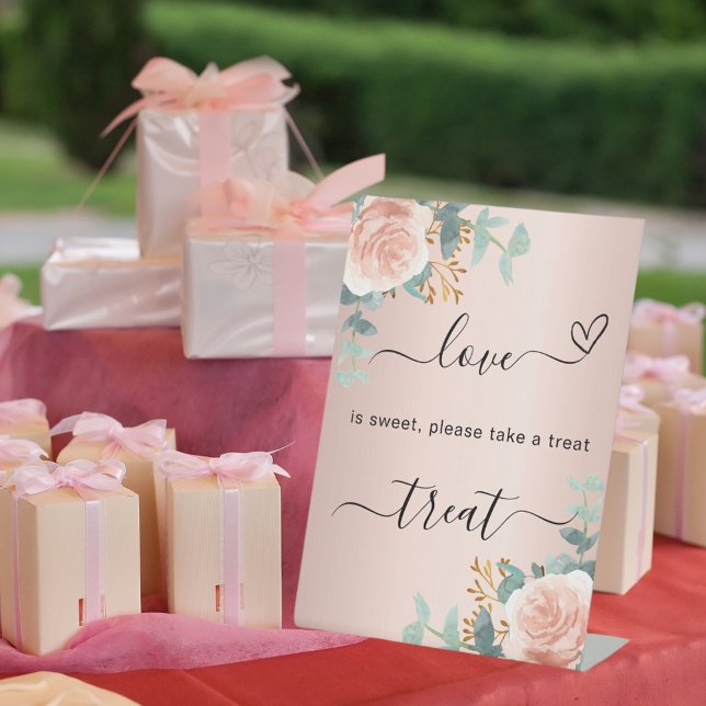 Rose Goldblüte Eukalyptus-Blütenzeichen Leckerei Sockelschild (Von Creator hochgeladen)