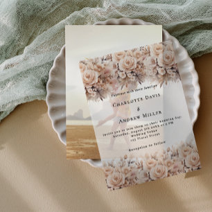 Rose Goldcreme-Blüten klare Hochzeit