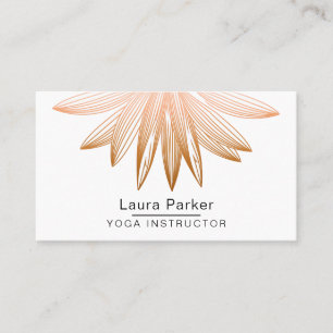 Rose Golden florale Art Lotus Blume Yoga Visitenkarte