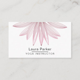 Rose Golden florale Art Lotus Blume Yoga Visitenkarte