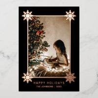 Rose Golden Fossil Snowflakes FOTO