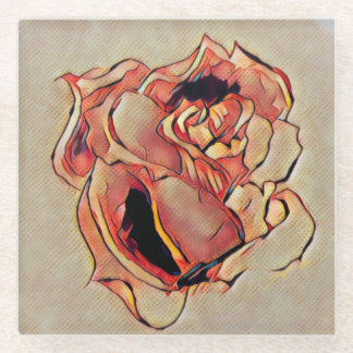 Rose Golden Glass Untersetzer