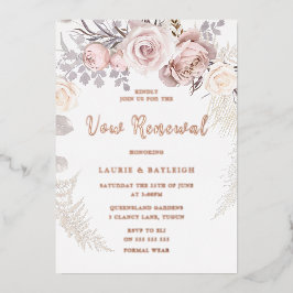 Rose Golden Vow Renewal Folieneinladung
