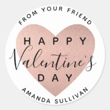 Rose Goldene Herzklographie Glücklicher Valentinst