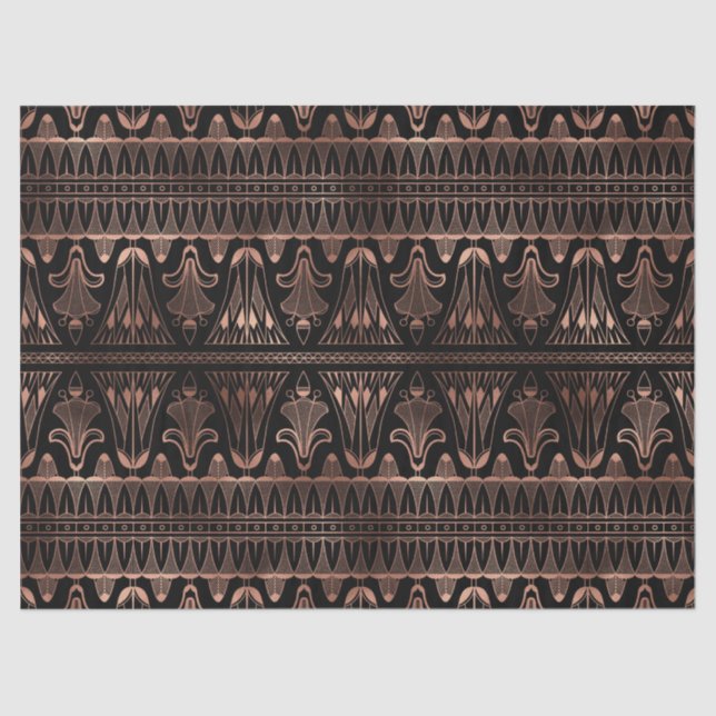 Rose Goldene Kunst-Déco Seidenpapier (Vorderseite)