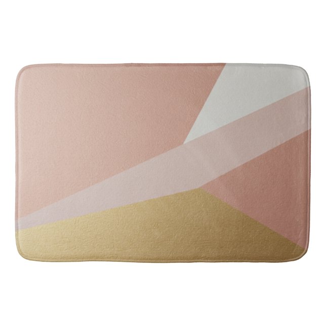 Rose Goldene Stundengeometrie Badematte (Vorderseite)