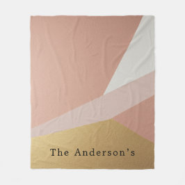 Rose Goldene Stundengeometrie Fleecedecke