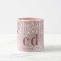 Rose Goldene Tropfen Monogramm