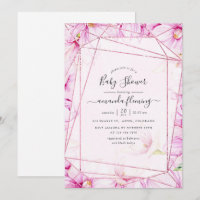 Rose Goldene und rosa Magnolia Geometrische Babydu