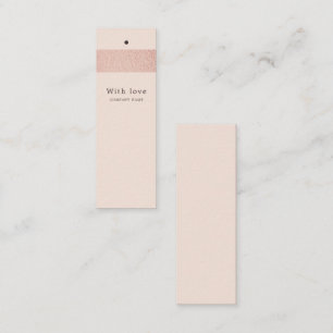 Rose - goldener Streifen auf rot-rosa Geschenketik Mini Visitenkarte