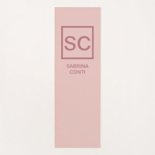 Rose Goldfarbe beruflich einfache Monogrammbezeich Yogamatte