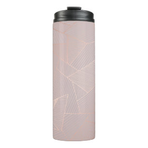 Rose goldfarbener Hintergrund, elegant. Thermosbecher