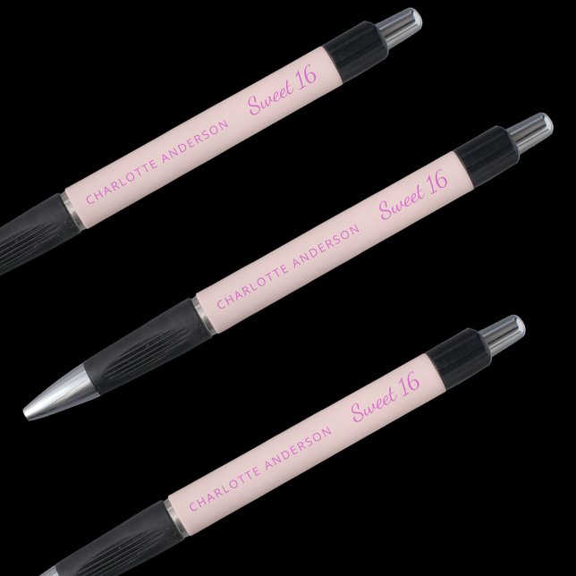 Rose goldfarbener Name Sweet 16 Kugelschreiber (Von Creator hochgeladen)