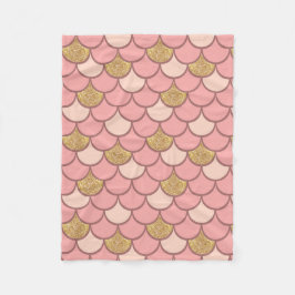 Rose Goldfischskala mit Glitzer Fleecedecke