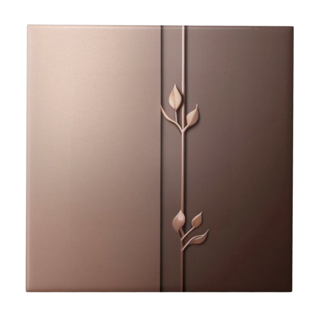 Rose Goldflora Detail Keramik Tile Fliese (Vorderseite)