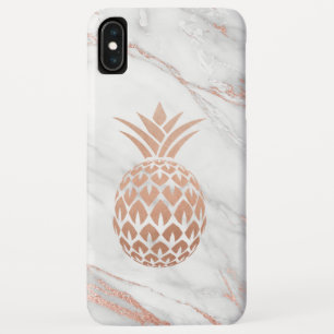 Rose Goldfolie Ananas auf Weißmarmor Case-Mate iPhone Hülle