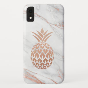 Rose Goldfolie Ananas auf Weißmarmor Case-Mate iPhone Hülle