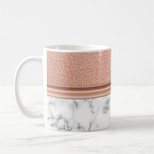 Rose Goldfolie auf Marmor Tasse