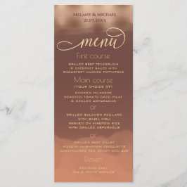 Rose Goldfolie Zimt Wasserfarbe Menükarte