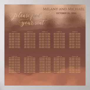 Rose Goldfolie Zimt Wasserfarbe Poster