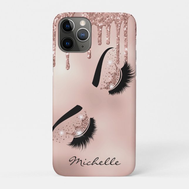 Rose goldgürtig lasche Queen lashes augen Case-Mate iPhone Hülle (Rückseite)