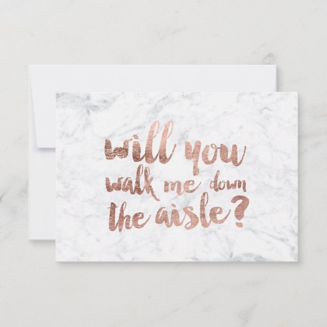 Rose Goldmarmor führt mich durch den Gang (Vorderseite)