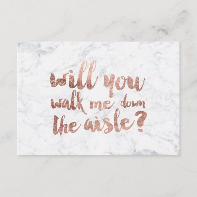 Rose Goldmarmor führt mich durch den Gang (Vorderseite)