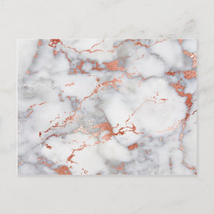 Rose, Goldmarmor Postkarte