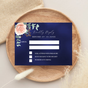 Rose Goldmedaille Blütenblume Hochzeitsreaktion UA RSVP Karte