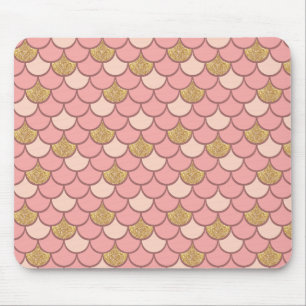 Rose Goldmedaille mit Glitzer-Effekt Mousepad