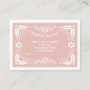 Rose Goldpapel Picado Kinderdusche Windelwindung Begleitkarte