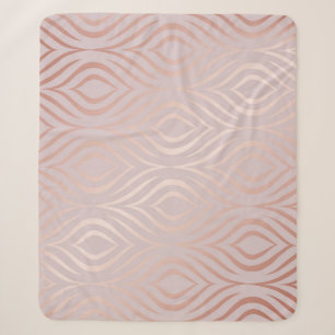 Rose Goldpfauenfedern, Vintag Sherpadecke