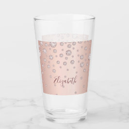 Rose Goldpuderdiamanten Glas