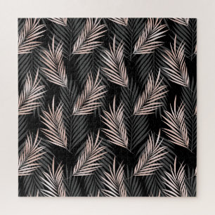 Rose Goldsafari, Palmblattpapier. Puzzle