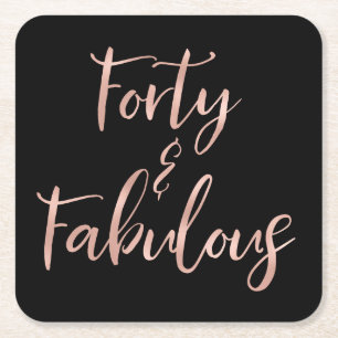 Rose-Goldschmied  40 und Fabulous Rechteckiger Pappuntersetzer