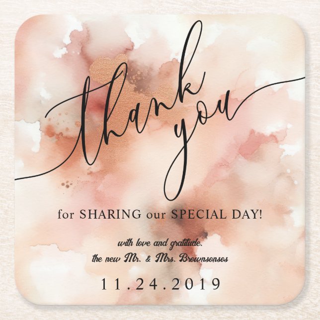 Rose Goldstaub Rechteckiger Pappuntersetzer (Vorderseite)