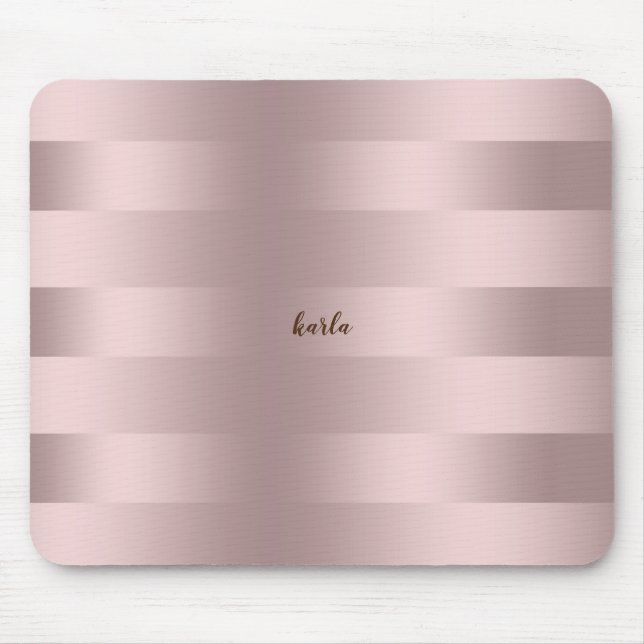 Rose-Goldstreifen Mousepad (Vorne)