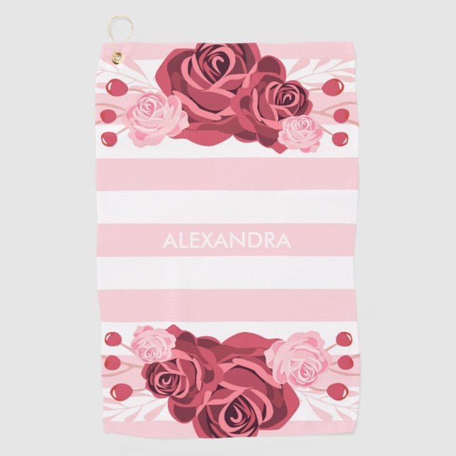 Rose Golfhandtuch (Vorderseite)