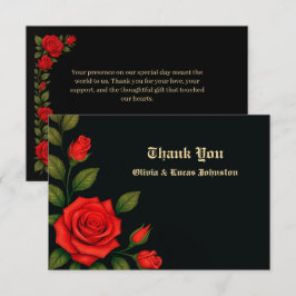 Rose Gothic Wedding Flat Danke Karte