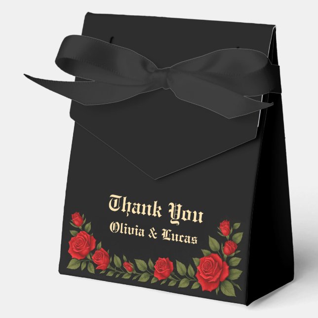 Rose Gothic Wedding Zelt Gevor Box Geschenkschachtel (Vorderseite)
