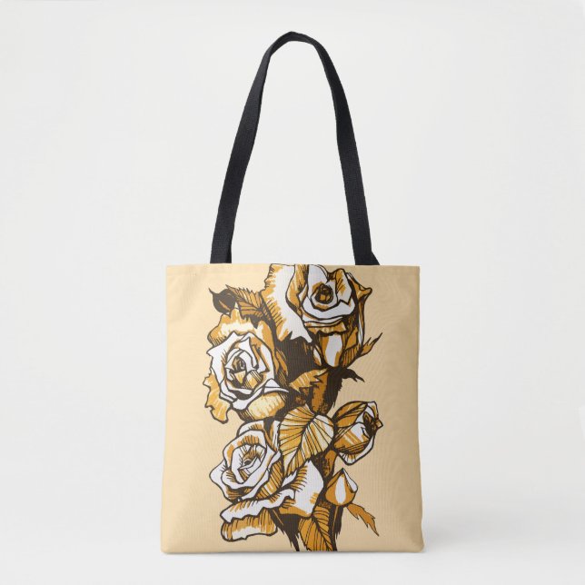 Rose, grafische Blumenkunst, blühende Blume der Ro (Vorderseite)