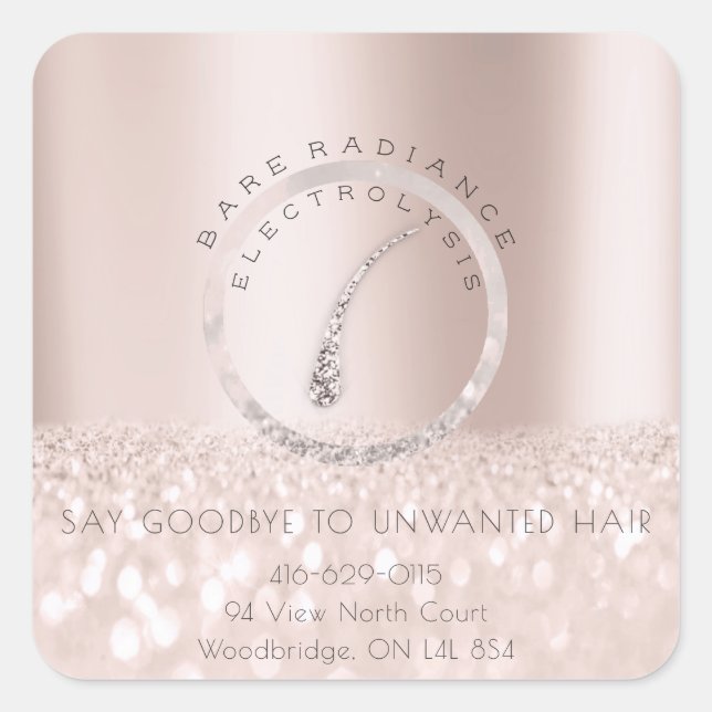 Rose Grau1 Quadratischer Aufkleber (Vorderseite)