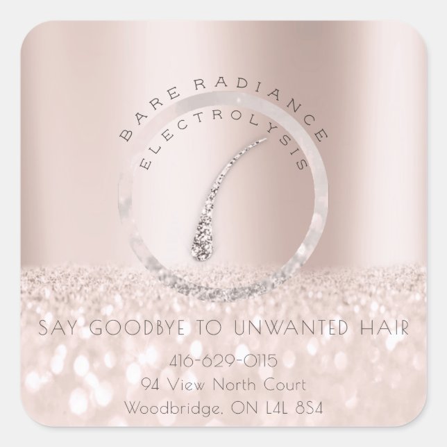 Rose Grau2 Quadratischer Aufkleber (Vorderseite)