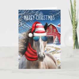 Rose Gray Horse Funny MARE Weihnachten