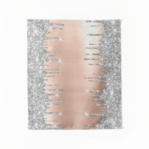 Rose Gray Silver Tropfen Fensterdekoration Small2