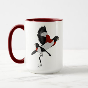 Rose Grosbeak Kardinal Bird gezüchtet Tasse