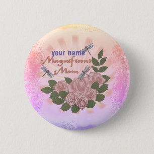 Rose Großartige Mama Button
