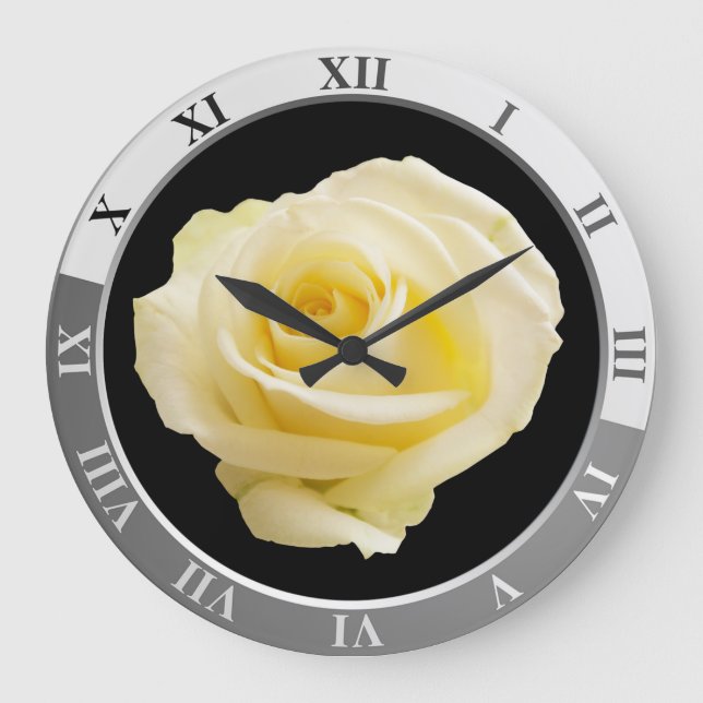 Rose Große Wanduhr (Vorderseite)
