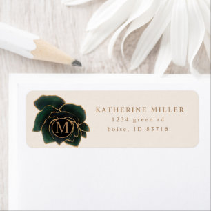 Rose Grün und Gold Rückgabeadresse